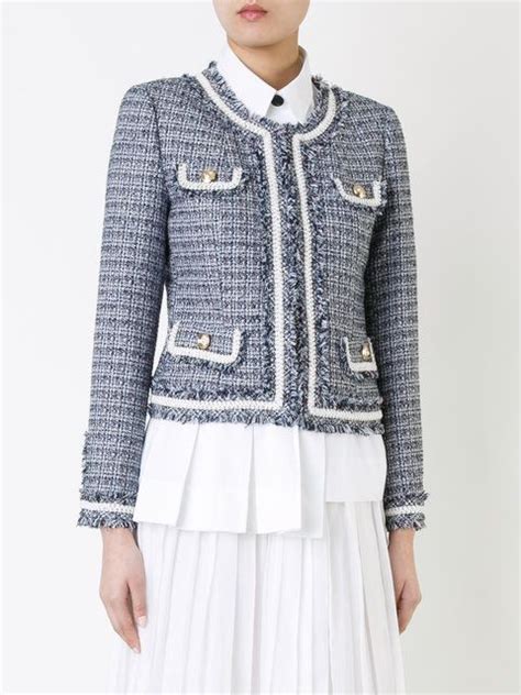 colorare tweed chanel|Chanel tweed jacket fashion.